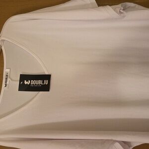 White NWT short sleeve tunic...oversized